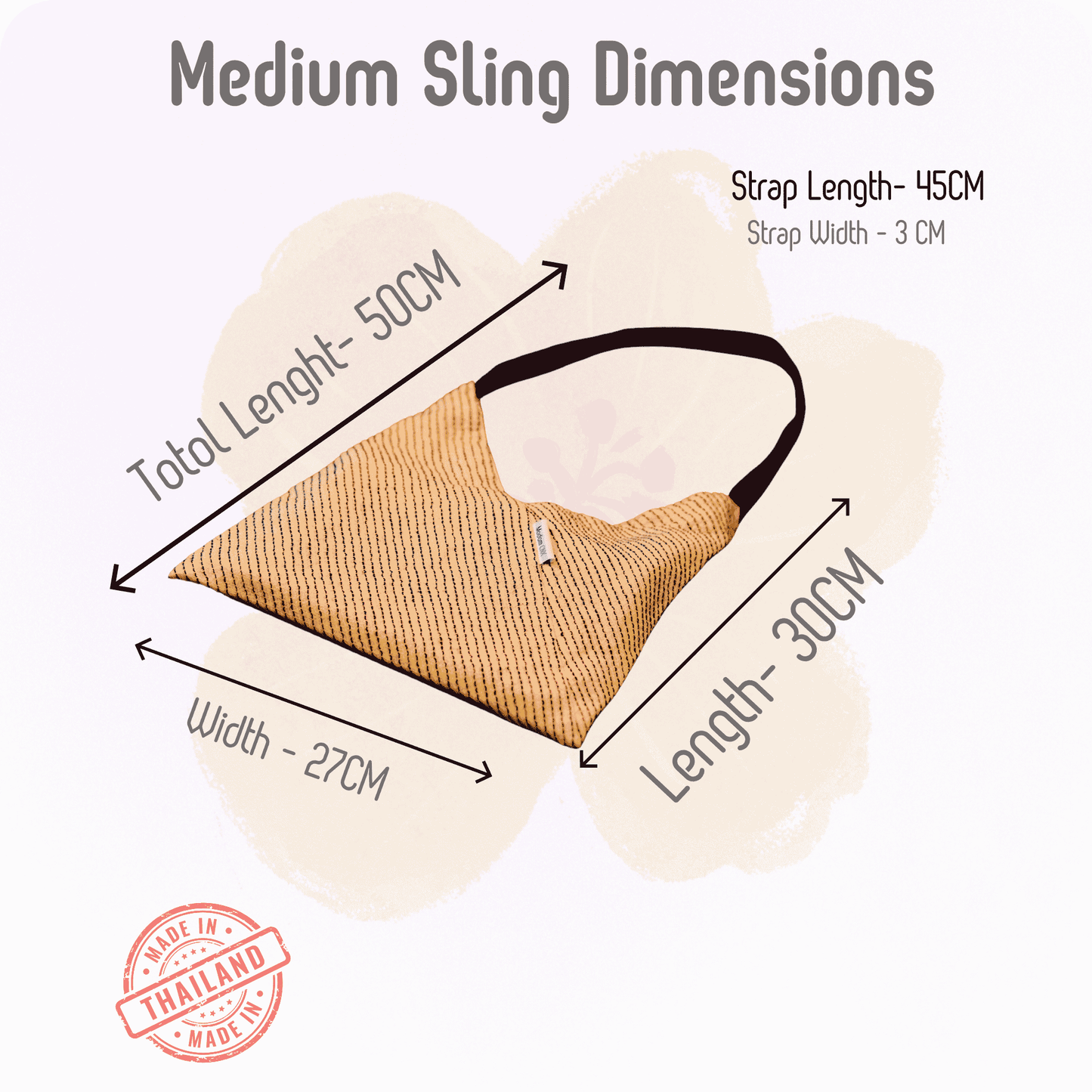 Kraith Linn, Medium Shoulder Sling | Brown Handle