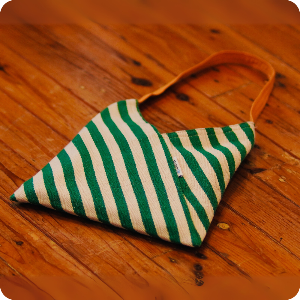 Glas-jais, Small Shoulder Sling | Yellow Handle Thai Made Sling Bag