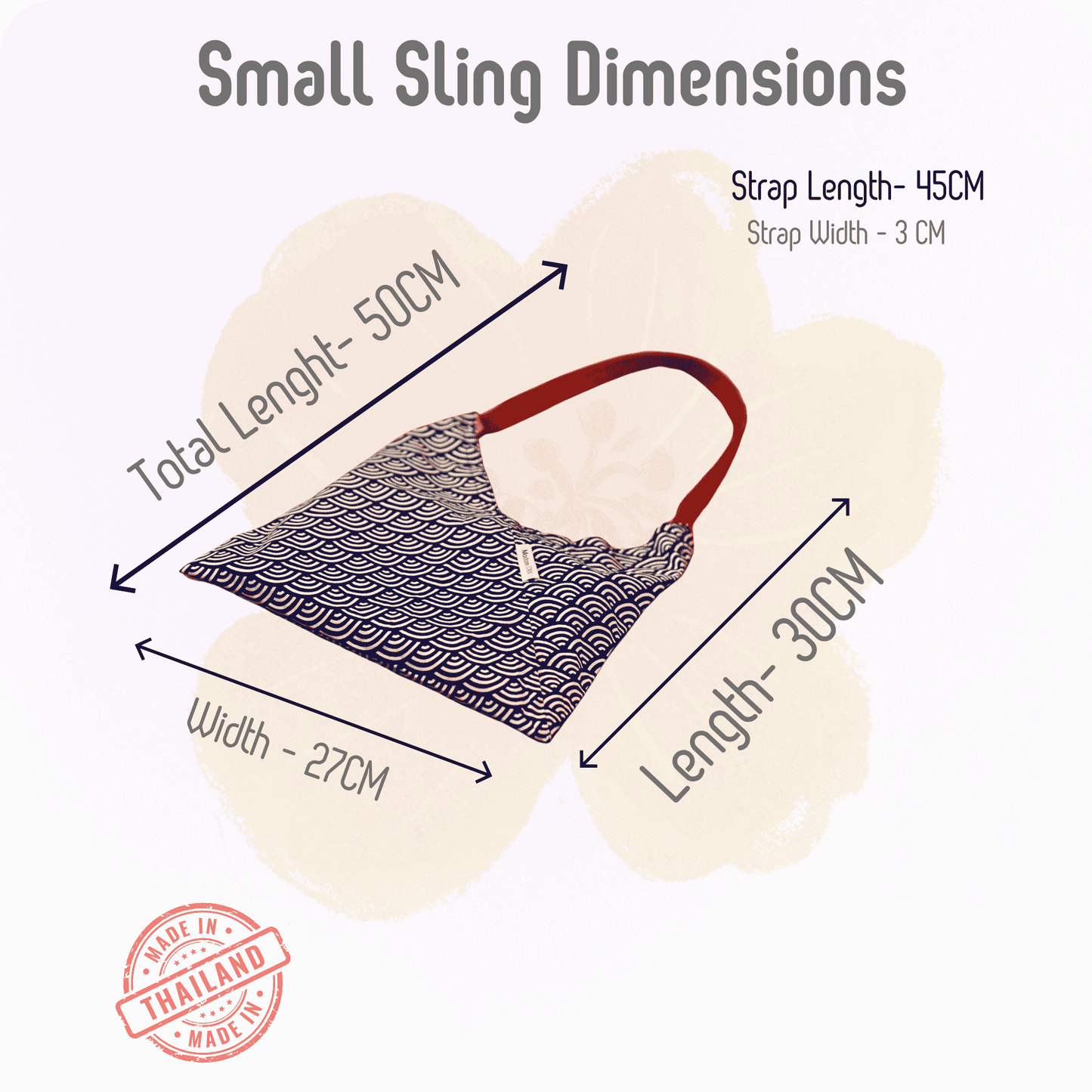 Mara Rak, Small Shoulder Sling | Short Red Handle