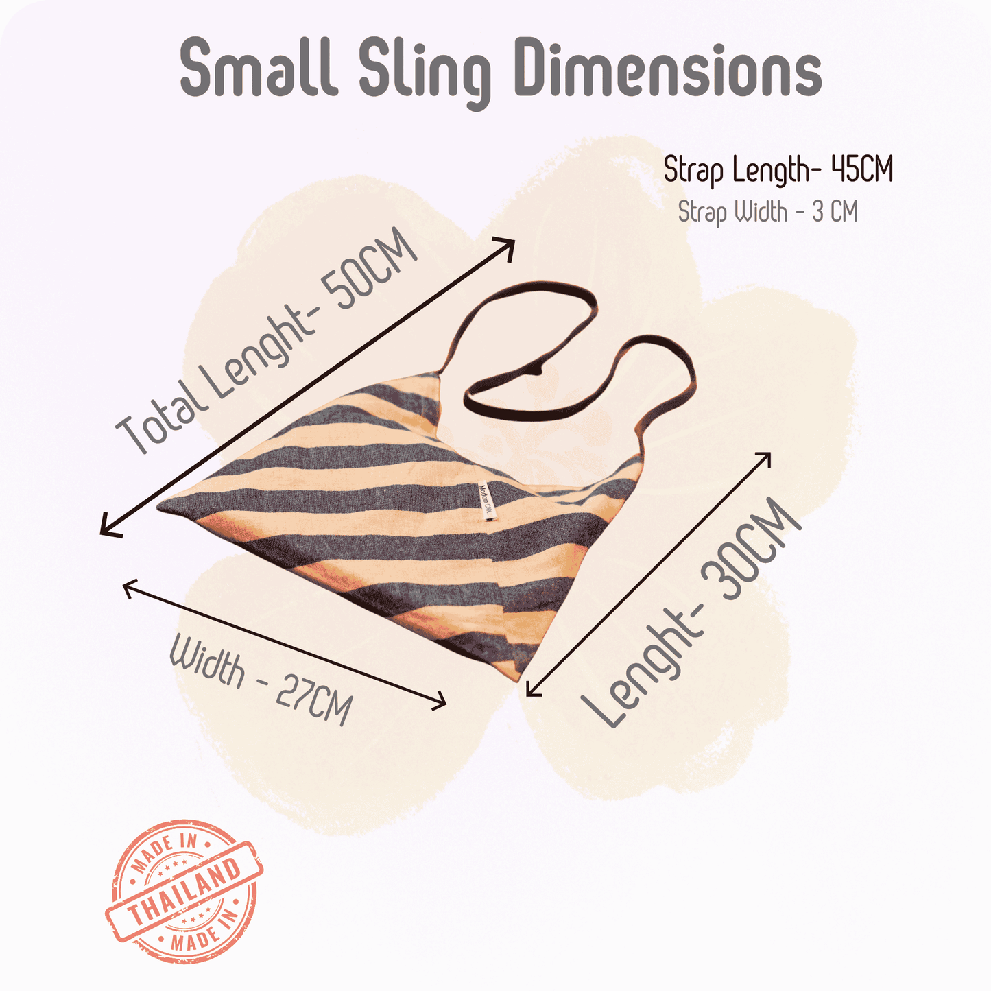 Nam-Harn, Small Shoulder Sling | Long Leather Strap