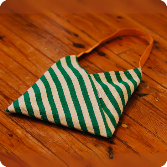 Glas-jais, Small Shoulder Sling | Yellow Handle Thai Made Sling Bag